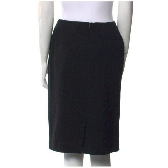Escada Black Wool Skirt – Zip & Button Closure, Size S, Made in Germany - Picture 7 of 7